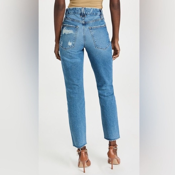 Good American distressed straight leg jeans - Picture 2 of 6